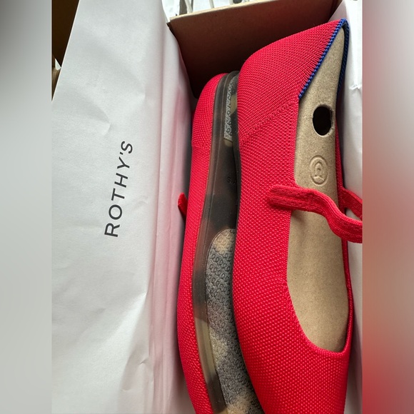 Rothy‘s red lollipop Square toe Mary Jane, size 9, NIB - Picture 7 of 8